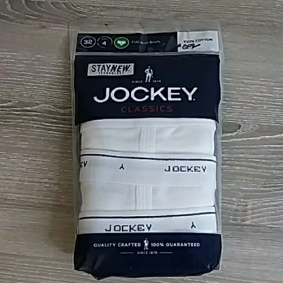 Jockey Classic Full-Rise Briefs – Set of 4 | Size 32 | 100% Cotton - Picture 2 of 5